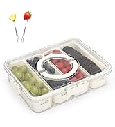 NIOSAVM snackle box container,4 Compartment Snack Box Container, safe and durable, Can be loaded ...