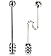 2 Pieces Honey Dipper Sticks Stainless Steel, Straight and Curved Honey Spoon Wand Stirrer for Ho...