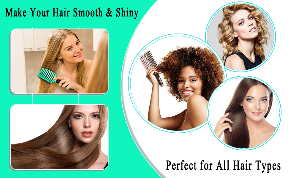 Detangling Brush Boar Bristles Hair Brush