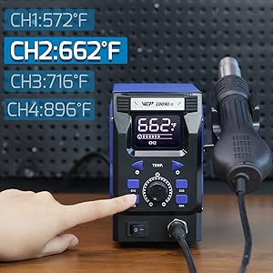 WEP 2009D-II has 4 Preset Channels to adjust temperature