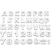 YSFER 40 PCS Car Letters Emblem, Waterproof 3D Number & Symbol Badge Auto Body Trim, Rear Trunk A...