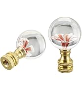 Aspen Creative 24035-32 Finial Lighting & Lamp Accessory, 2 Pack, Pink Flower