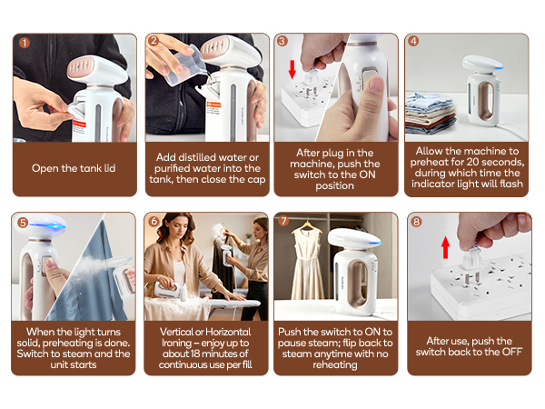 handheld fabric travel steamer for clothes wrinkles vertical portable plancha para ropa dorm