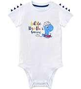 WAWSAM Little Brother Saurus Bodysuit Baby Boys’ Dinosaur Newborn Romper Gift