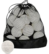 Tebery 12 Pack Green Dimpled Baseballs, 9-Inch Pitching Machine Baseballs for Hand-Eye Coordinati...