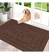 FONEYI Indoor Doormat, Front Back Door Mat 24"x36" Washable, Rubber Backing Non Slip Door Mats, L...