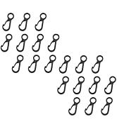 20Pcs Black Plastic Snap Clip Hook Camping Carabiner Buckle Multifunction Snap Hook Camping Equip...