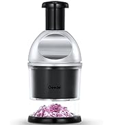 Geedel Food Chopper, Easy to Clean Manual Hand Vegetable Chopper Dicer, Dishwasher Safe Slap Onio...