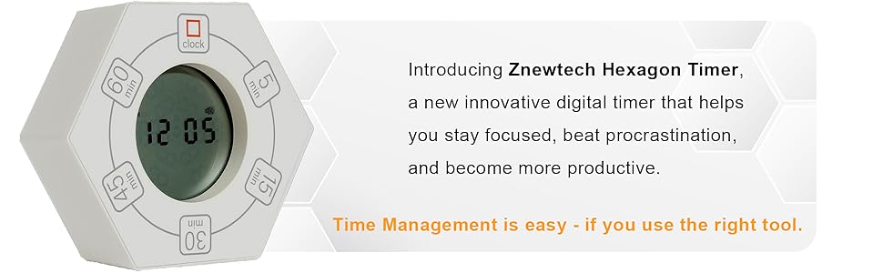 Introducing Znewtech Hexagon Timer (White)