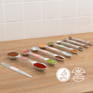 Stainless steel measuring spoons