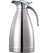 Sumerflos 68 Oz Stainless Steel Coffee Thermal Carafe/Double Walled Vacuum Thermos Insulated / 12...