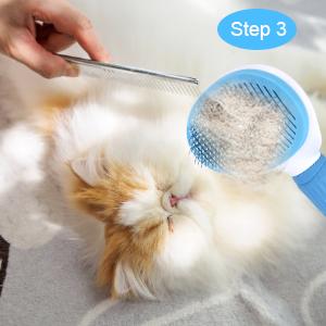 Step 3: Remove the hair from the brush.