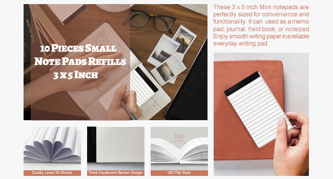 10 Pack Small Notepads Refills