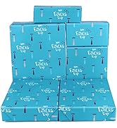 PLULON 6 Sheets Father's Day Wrapping Paper, Birthday Wrapping Paper for Men Blue Gift, Valentine...