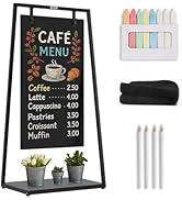 TOWON Z-Shaped Chalkboard Sign, 21''Wx43.5''H Weatherproof Chalkboard Double-Sided, Indoor/Outdoo...