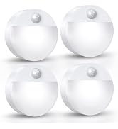 AMIR Newest Mini Motion Sensor Light Battery-Powered, Cordless Stick-on LED Night Light, Wall Lig...