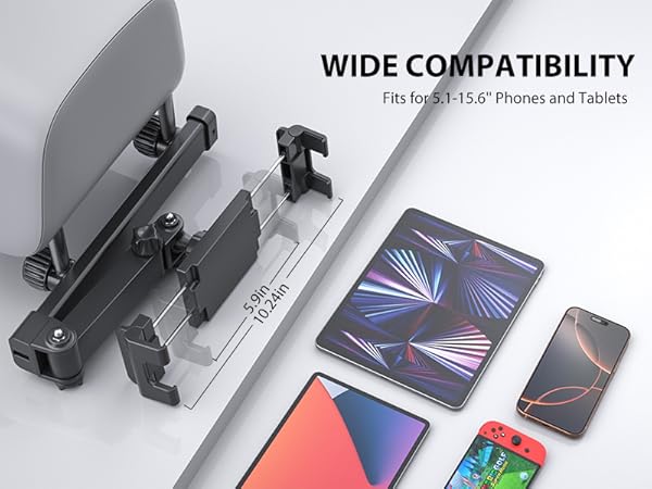 PLDHPRO Tablet Holder for Car Headrest Mount iPad Backseat Foldable Back Seat Stand