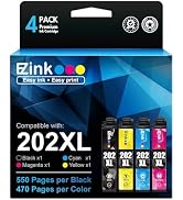 E-Z Ink Remanufactured Ink Cartridges Replacement for Epson 202 XL 202XL T202XL to Use with Expre...