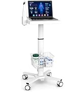 Mount Plus MB-C05 Medical Laptop Workstation Trolley Cart with Wheels, Oral Scanner Holder, Baske...