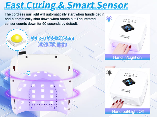 uv led nail lamp rechargeable