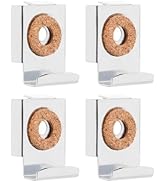 Mikikit 4pcs Heavy Duty Mirror Fixing Clips for Frameless Mirrors Secure Wall Mounting Kit Screws...
