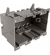 SmarToggle Three Gang Retrofit Wall Box – Old Work Electrical Box for Stud or No-Stud Mount | 1-1...