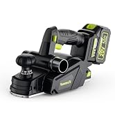Yowmoft 20V Cordless Planer, 3-1/4-Inch Width, 12,000 RPM Electric Planer, 6.2lb Lightweight Cord...