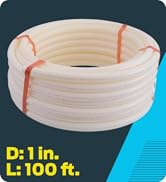 SharkBite 1 Inch x 100 Feet White PEX-A, Made in the USA, Flexible Water Pipe Tubing for Plumbing...