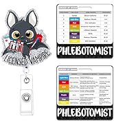 Cosmisun Phlebotomy Badge Reel with Buddy - Order of Draw Badge Holder Retractable Glitter Phlebo...