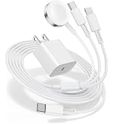 for Apple Watch Charger Fast Charging,3 in 1 Multi Chargers Cable with 20W USB C Charger, iWatch ...