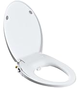 Hibbent Round Bidet Toilet Seat with Slow Close, Non-Electric Bidet Attachment for Toilet Seat wi...