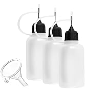 KAUEGOW 3 PCS Needle Tip Glue Bottle, 30ML Leak-Proof Precision Applicator Bottles with Funnel, M...