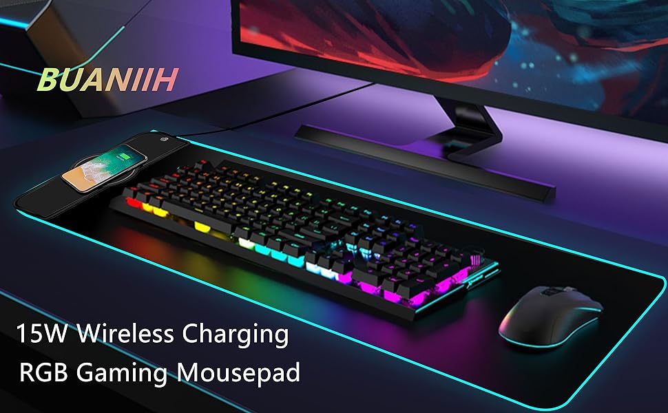 wireless rgb gaming mouse pad
