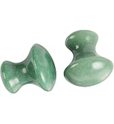 YLiiii 2 Pcs Green Gua Sha Facial Tools Scraping Massage Board Mushroom Face Jade Stones Beauty M...