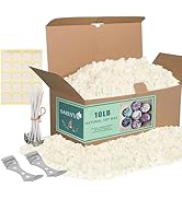 SAEUYVB Soy Candle Wax for Candle Making - Natural Soy Wax for Candle Making 10 lbs Bag, Premium ...