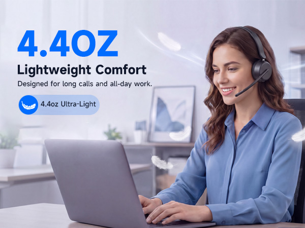 Wirless Headset with Mic for Work