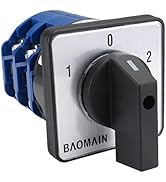 Baomain Rotary Cam Changeover Switch LW28-125/D202.2 660V 125A 2 Phases ON/OFF/ON 3 Position CE