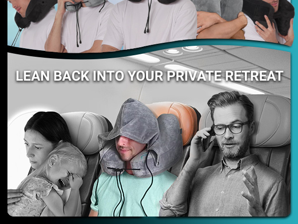 Travel pillow, neck pillow, inflatable pillow, portable pillow, compact pillow, airplane pillow