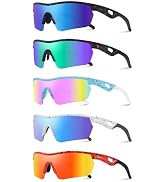 Vcarsian Polarized Kids Sunglasses Youth Baseball Softball Cycling Sports Sun Glasses for Boys Gi...