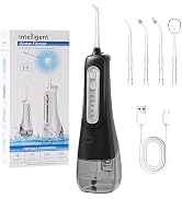 Water Dental Flosser for Teeth: 300ML Portable Cordless Oral Irrigator with 4 Modes & 50-Day Batt...