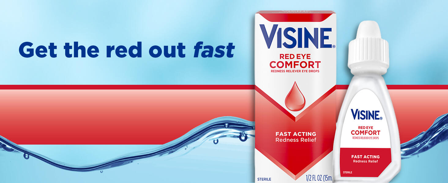 Visine Red Eye Hydrating Comfort, Lubricant, Redness Reliever Eye Drops, eye drop, redness relief
