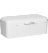 Culinary Couture Extra Large White Bread Box for Kitchen Countertop - Holds 2 Loaves - 16.5" x 9"...