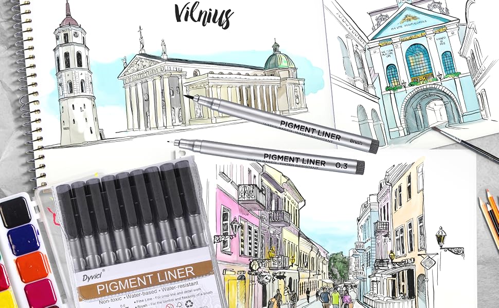 inktober art pens, fineliner pens ink pens journal pens black pens pens for journaling