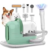 HEAPETS Dog Grooming Vacuum Kit - 3L Vacuum with 7 Tools, Low Noise Electric Clipper and Brush fo...