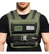 Polyfit (Warrior) Adjustable Weighted Vest - 25lb | 35lb | 45lb - Weight Vest with Adjustable Iro...