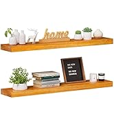 Domax Floating Shelves Wood Shelves for Wall Decor - 36 Inch Long Floating Shelf with Invisible B...