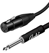 Ranch XLR Cable 20ft Female XLR to 1/4 TS Mono Jack Microphone Cable Quarter Inch to XLR Female U...