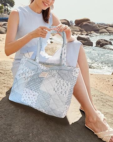 quilted tote bag