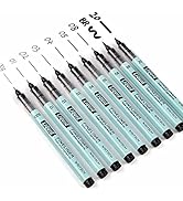 WRITECH Liquid Fineliner Pens Black Precision Multiliner Micro Pen 9 Pack, Quick Dry Waterproof P...