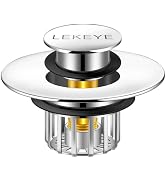 LEKEYE Tub Stopper | Shower Drain Hair Catcher | Pop-up Drain Stopper with Strainer | Bathroom Ba...